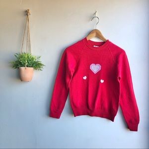 VTG LEE STURDY SWEATS Heart Crewneck Pullover